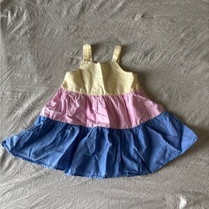 Zara Cream and Pink Tiered Dress